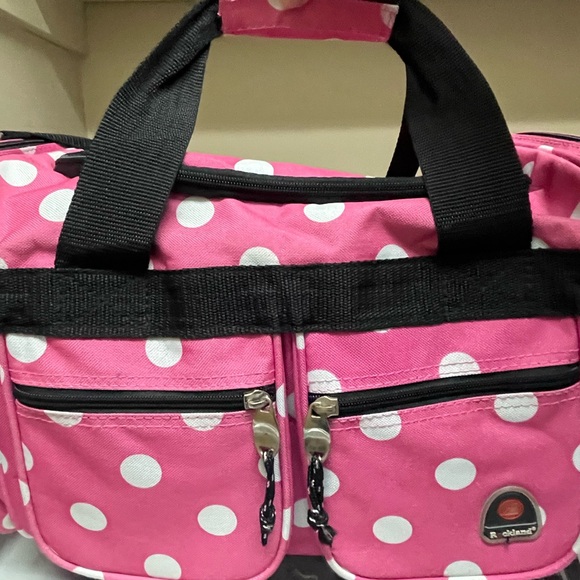 Pink Polka Dot Rockland Tote Bag - Picture 14 of 14